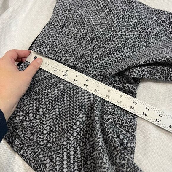 Banana Republic Factory Sloan Fit Blue White Pattern Career Pants - Picture 7 of 8